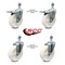 Service Caster 5 Inch Nylon Wheel Swivel 12mm Threaded Stem Caster Total Lock Brakes, 2PK SCC-TSTTL20S514-NYS-M1215-2-S-2 - alternate 2